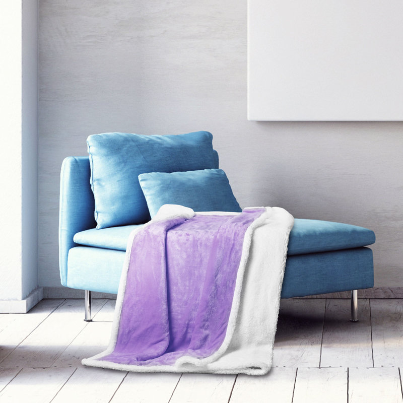 Quilted Throw Blanket, Purple