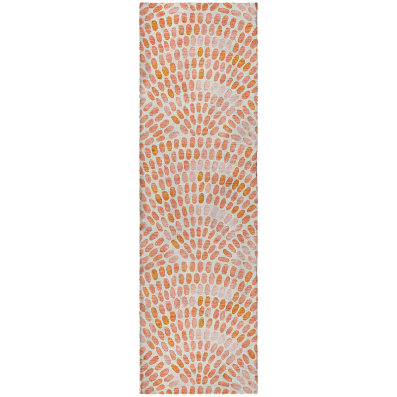 Tapis à poils longs Premium ADS186, Pêche, Tapis de couloir 2 pi 3 po x 7 pi 6 po