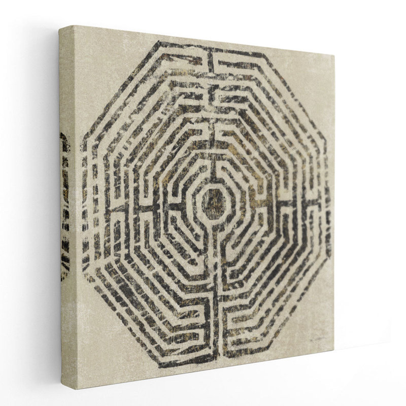 Labyrinthe - reproduction d'art sur toile, H 24 po x l 24 po