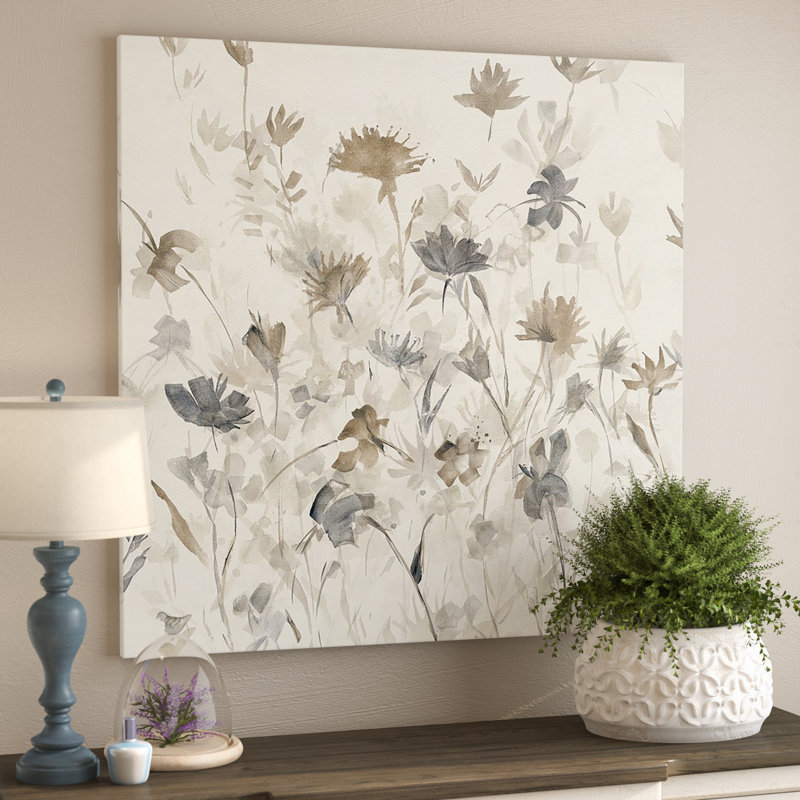 « jardin shadows iii », reproduction d’art sur toile en brun, H 12 po x l 12 po x P 0,75 po, Toile tendue, Pas de tapis