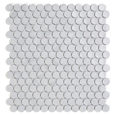 Titanium 0 6/8" Barrels Glass Mosaic