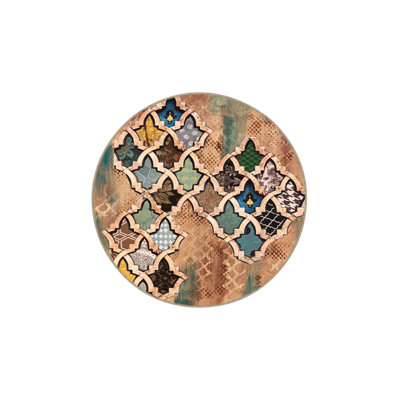Tapis tissé à motif moderne avec motif à losanges Creative Brown