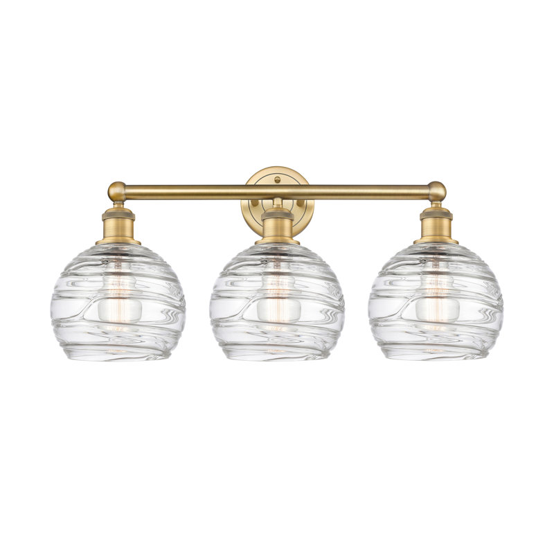 Essex 3 - Light Dimmable Vanity Light, Brushed Brass, Clear