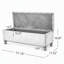 Banc ottoman avec rangement, surface en polyuréthane, pieds en bois d'hévéa, capacité de charge de 136 kg-889617888-889617890