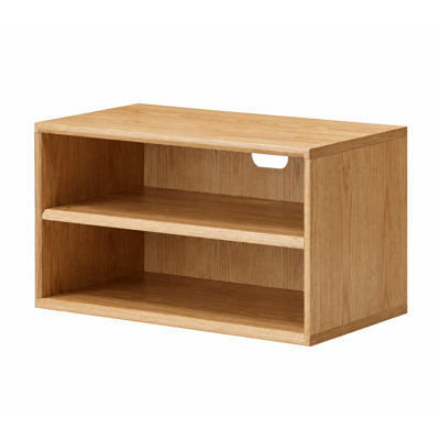 Largeur: 27,56 po, profondeur: 14,17 po, hauteur: 15,00 po - Finition élégante en bois naturel, alliant sophistication et style.