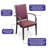 Medacure Squared Red Stain-Resistant Dining Room Chair for Seniors & Homecare, Rounded Arms