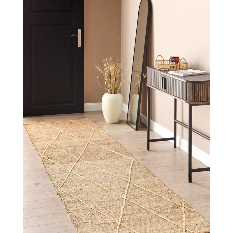 Brummitt Geometric Hand Woven Area Rug, Runner 80 x 300cm