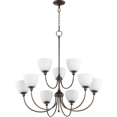 Lustre à niveaux ombrés 9 lumières Dian