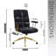 Chaise de bureau texturée en tissu Boucle, chaise de bureau moderne à hauteur ajustable avec accoudoirs rembourrés-132213284