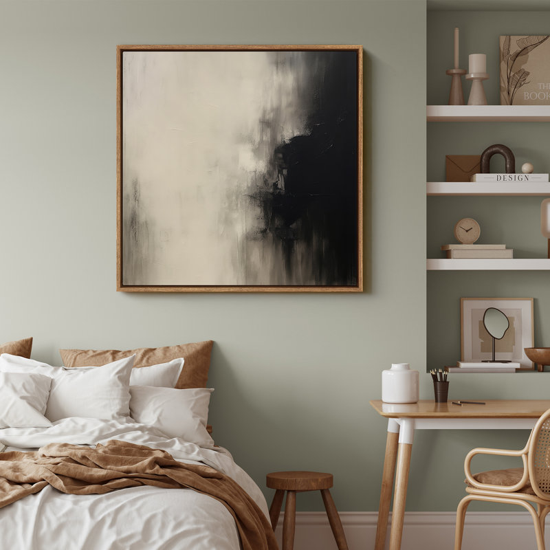 Art mural encadré, rétro, antique, classique pour chambre à coucher, H 24 po x l 24 po, Naturel