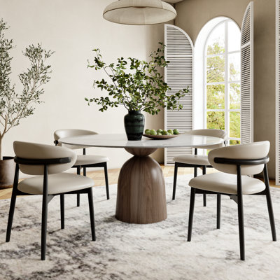 Ensemble de table de salle à manger moderne scandinave 7 pièces Amberly