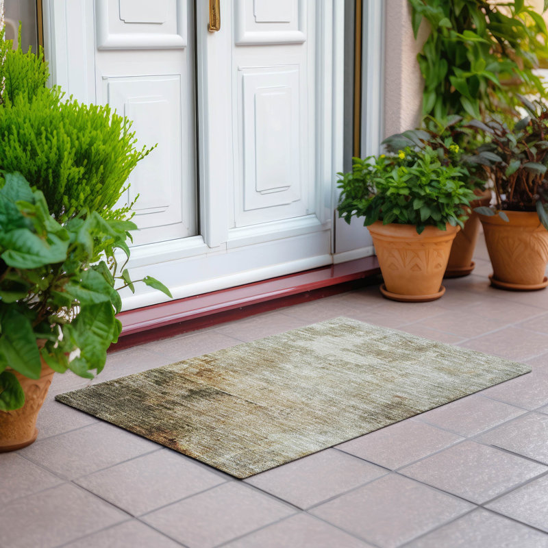 Machine Washable Indoor/Outdoor Cicel ACN1193 Rug, Rectangle 1'8" x 2'6"