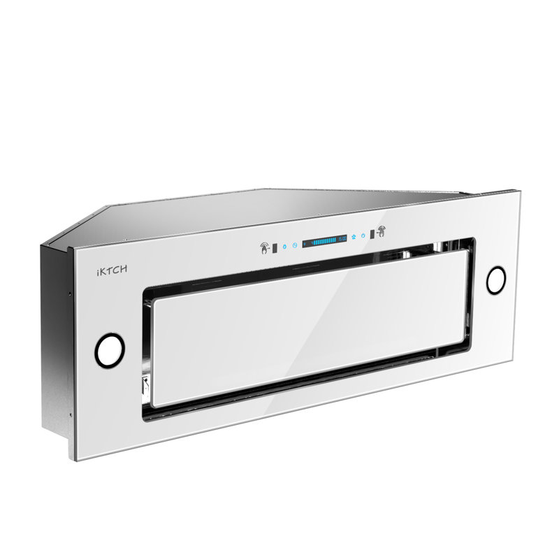 Hotte intégrée 28 "à conduit 900 CFM avec télécommande veilleuse incluse, Blanc