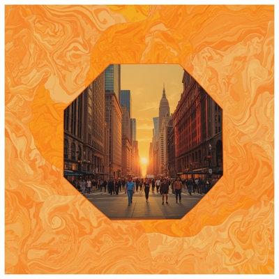 Urban Sunset Skyline Quilted Bedspread All Sizes
