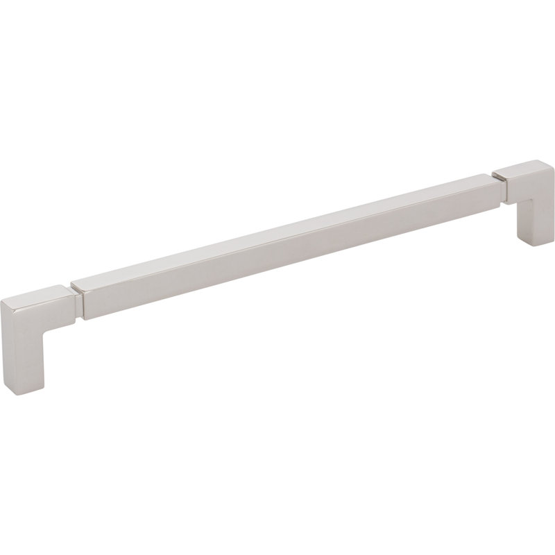 Langston Bar Pull, Polished Nickel, 8 13/16" Center To Center