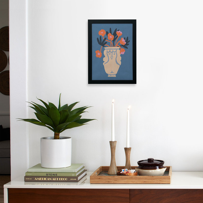 «Tasiania Antique Head vase», affiche encadrée, H 12 po x l 9 po