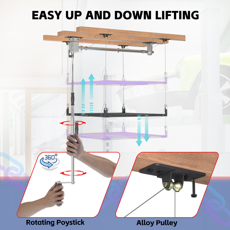 Adjustable Overhead Garage Storage Rack