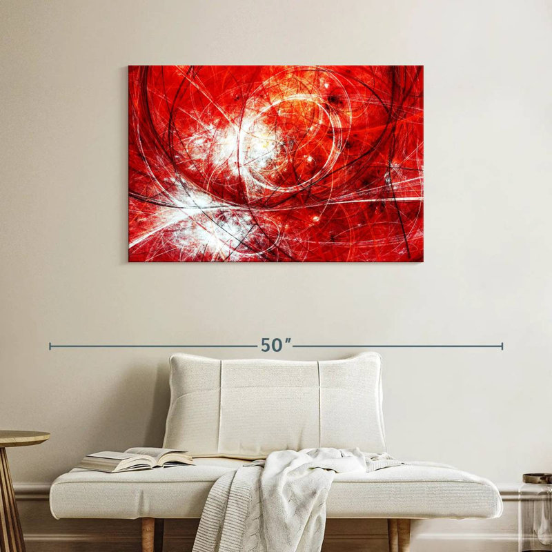 Avery Crimson Universe Abstract, 26" H x 39" W
