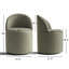 Chaise pivotante en lin avec roulettes cachées-421601428-435872614