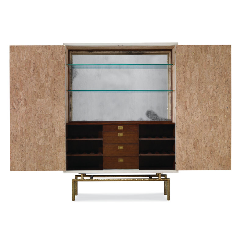 Carrier and Company Case Solid Wood Bar Cabinet