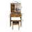 Vanity Desk With Drawers And Storage Shelves, Dressing Table With Hair Dryer Holder And Power Socket, One Dressing Chair-2051625605