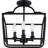 Blanche 4-Light Matte Black Semi-Flush Mount Light