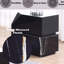 Table d'appoint noire effet miroir