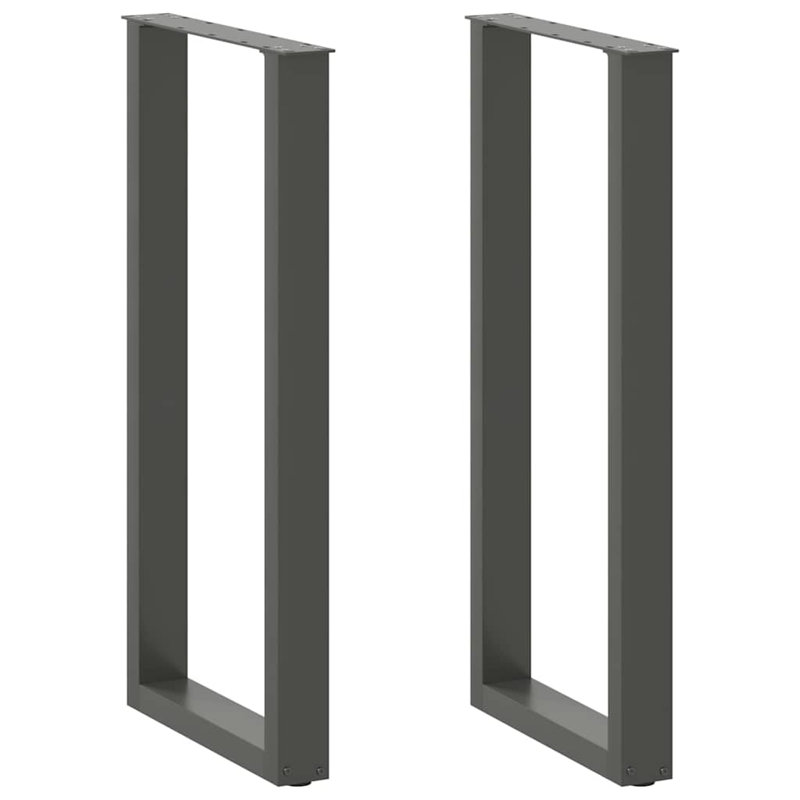 Daveonte Steel Table Leg, 101cm H x 40cm W, Anthracite