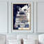 Pensées bleues profondes - Impression sur toile-51240092-51240095