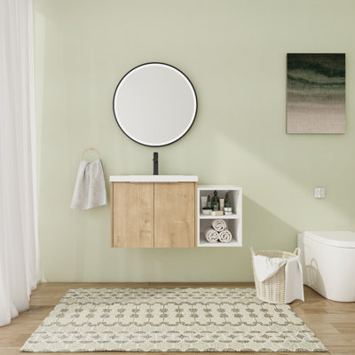 Troian 36'' Single Bathroom Vanity with Resin Top