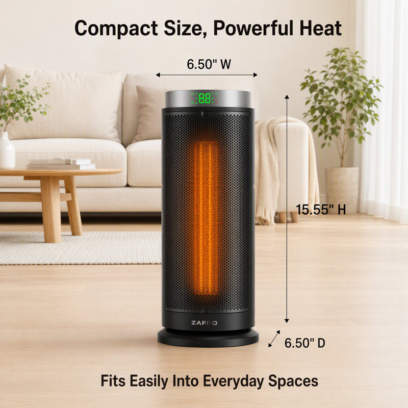 ZAFRO 1500 BTU Electric High Efficiency Compact Space Heater