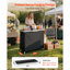 Rectangular Metal Outdoor Bar Table - 98 cm W 39 cm D