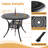 35.43-inch Patio Dining Round Table with a 1.88-inch Umbrella Hole