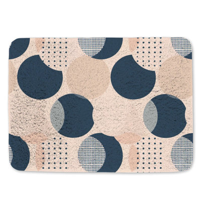 Tapis de bain pastel cercles