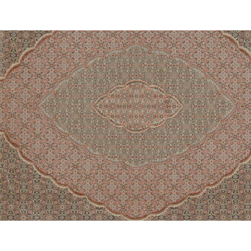 Tapis rectangulaire en laine noué à la main