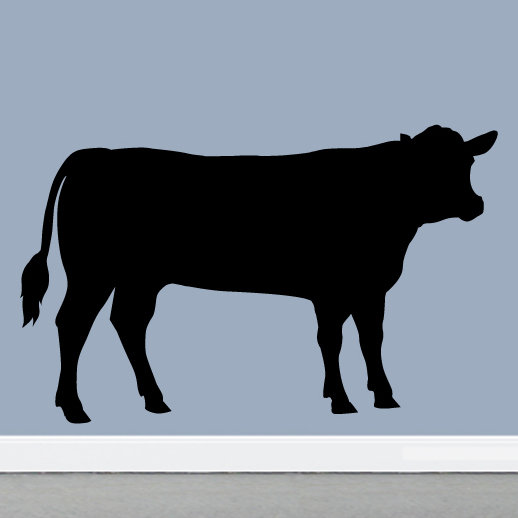Décalcomanie murale vache, Noir