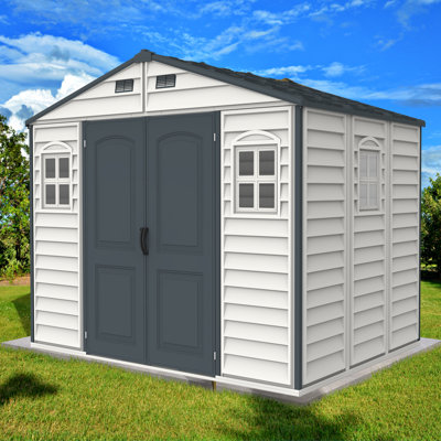 10.5 ft. W x 8 ft. D Plastic Storage Shed