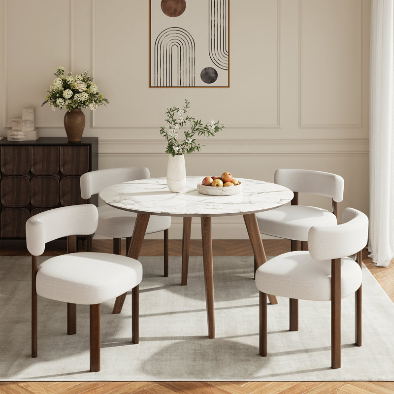 Chaise rembourrée Modern, Beige