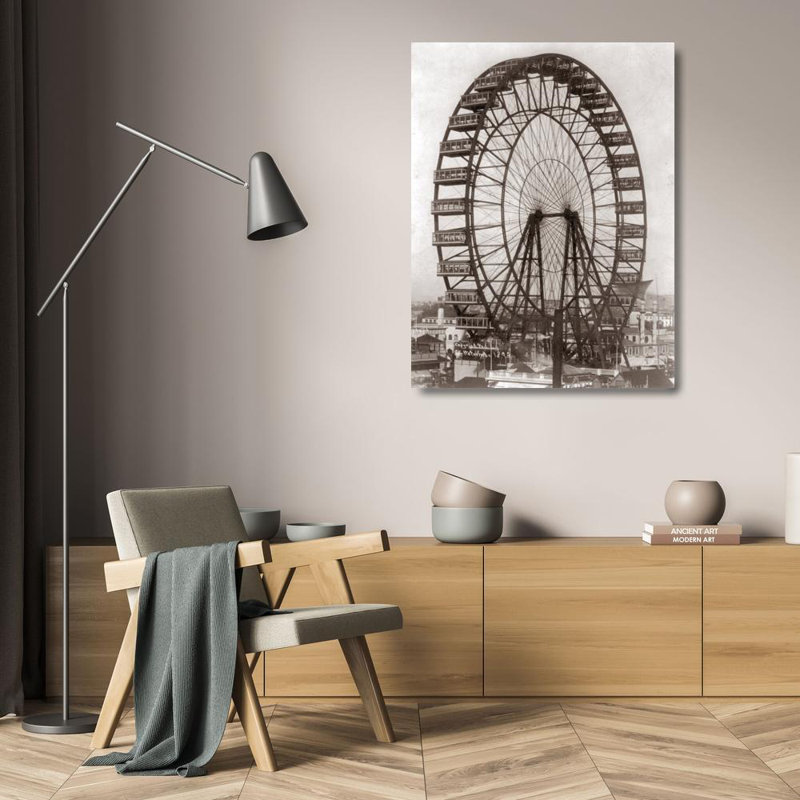 Chicago Ferris Wheel 1893, 24" H x 18" W