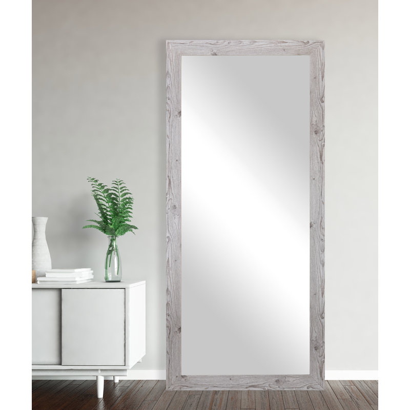 Lodhi Wood Flat Mirror, 70.5" H x 32" W