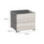 Malta Rattan 9 Seat Rising Firepit U-Shape Set in Dove Grey with Footstool