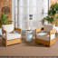 Burt Solid Acacia Wood Patio Club Chair