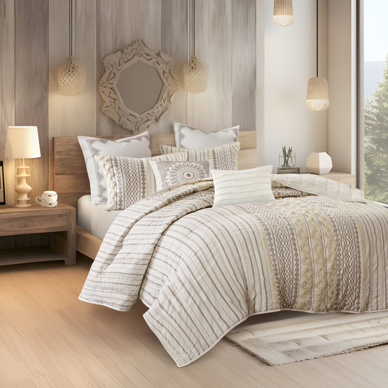 Literie Modesto, Couvre-lit double / grand / couvre-lit + 2 taies d
