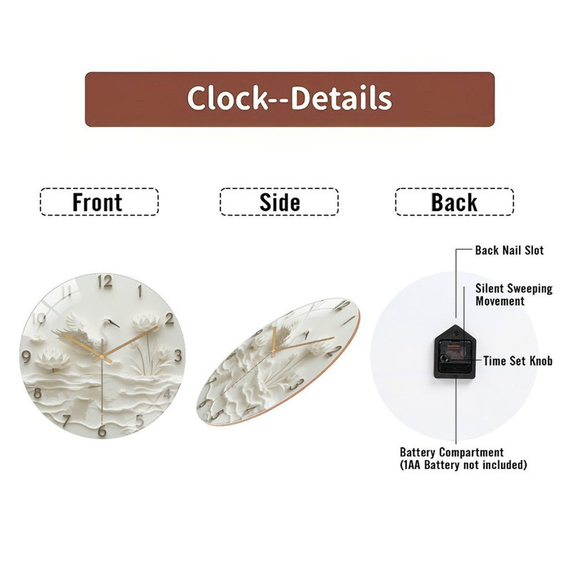 Horloge murale 12 po