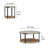 Ensemble de tables de bout 3 pièces avec plateau et roulettes gris