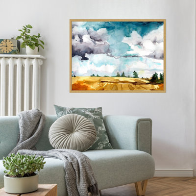 Open Skies III by Gurdarshan Framed Canvas Wall Art Print