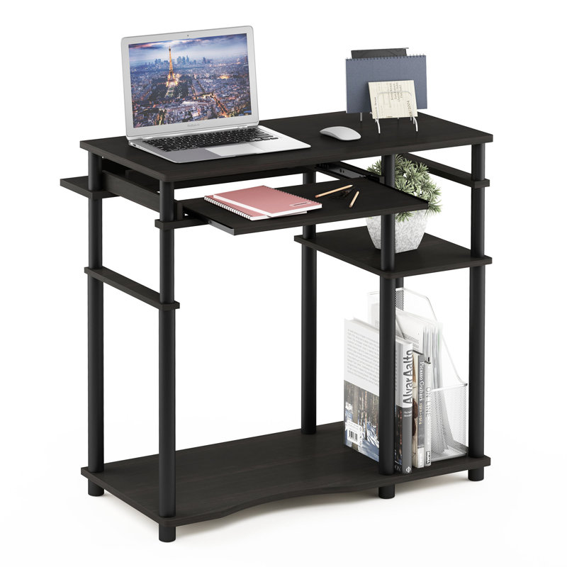 Antigo Computer Desk with Keyboard Tray, Espresso/Black