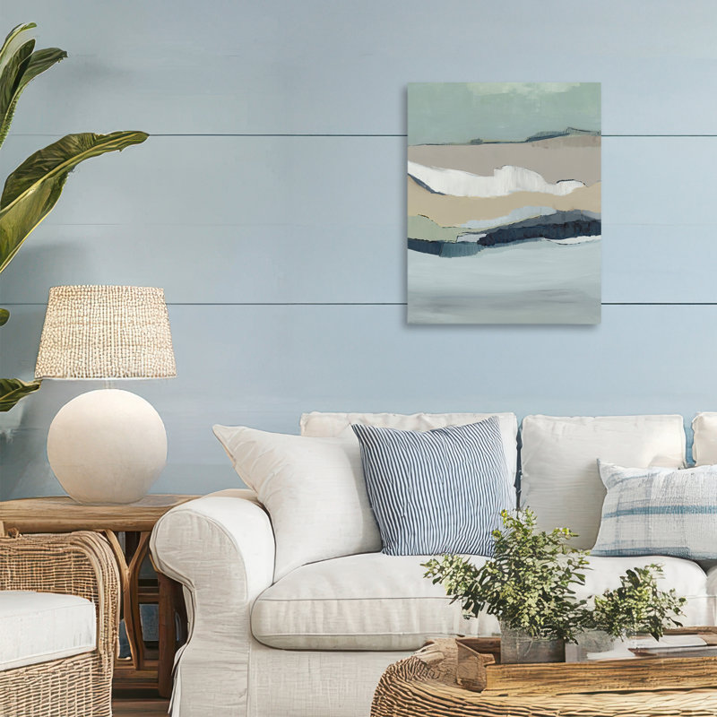 Toile d'abstraction de marée, conception par Jacob Q, H 20 po x l 16 po