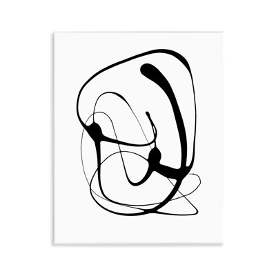 Art mural noir sur tourbillon moderne par Lanie Loreth
