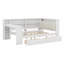 Lit plateforme en bois avec tablettes de rangement, tiroirs, station de charge, DEL, bureau et tête de lit tapissier-802707400-802707415